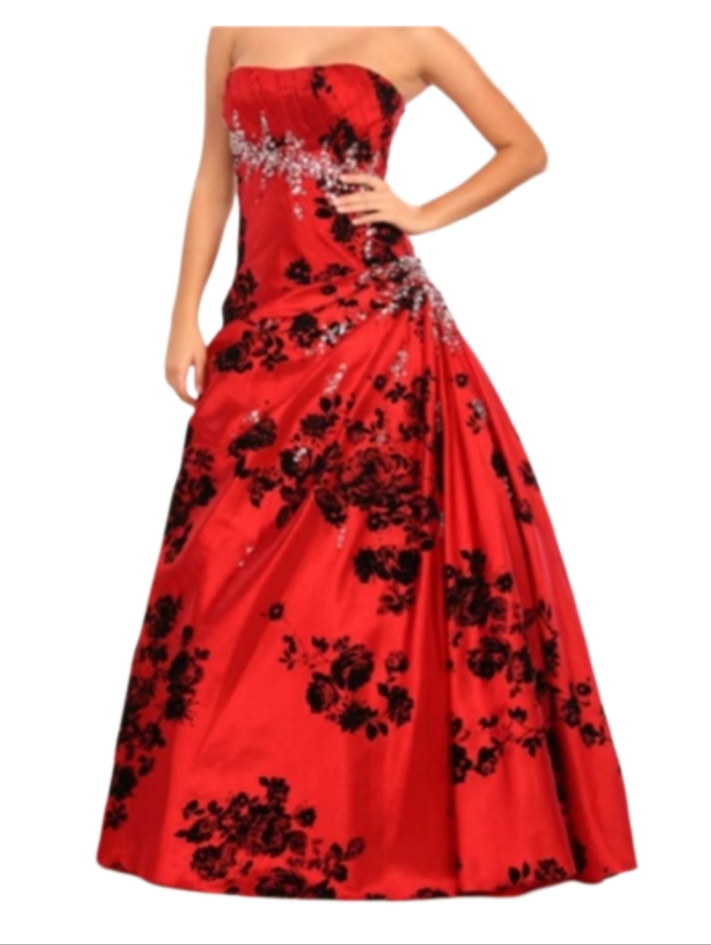 Wow! Prom & Pageant Red & Black Dress Size Medium